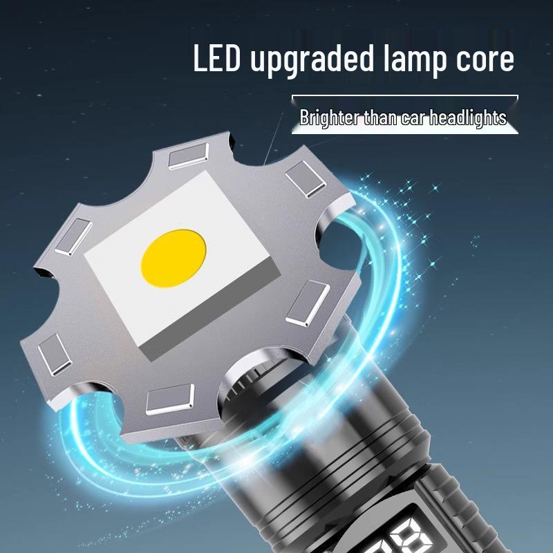 High-Brightness Rechargeable Mini Flashlight with Strong Light, Durable, Portable, Multifunctional, Long Battery Life for Outdoor and Household Use