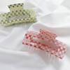 Multicolor Plaid Hair Claw French Design Non Slip Acetate Hollow Hair Barrettes Ponytail Decoration Fashion Hair Props