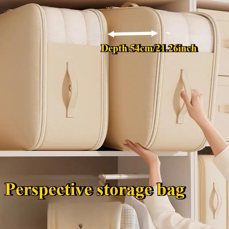 Large Capacity Oversized Portable Compression Storage Bag, Suitable for Clothes, Quilts, Pillows,  Duvets,Space-Saving Organizer Helper