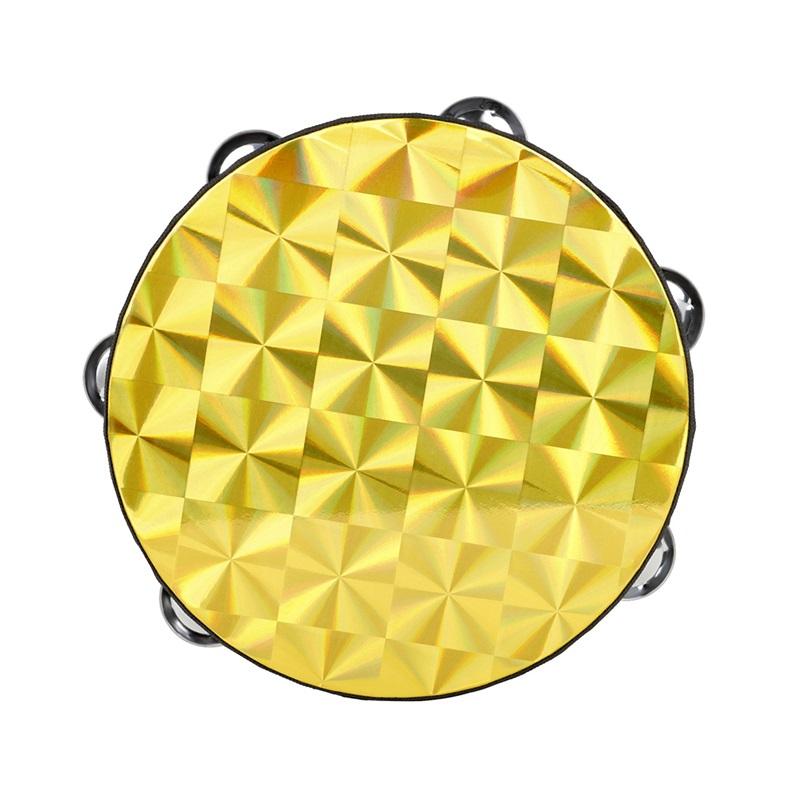 8 Inch Tambourine Handbell Hand Drum Wooden Double Bell Percussion Musical Orff Instruments Tambourine KTV Party Kids Toy