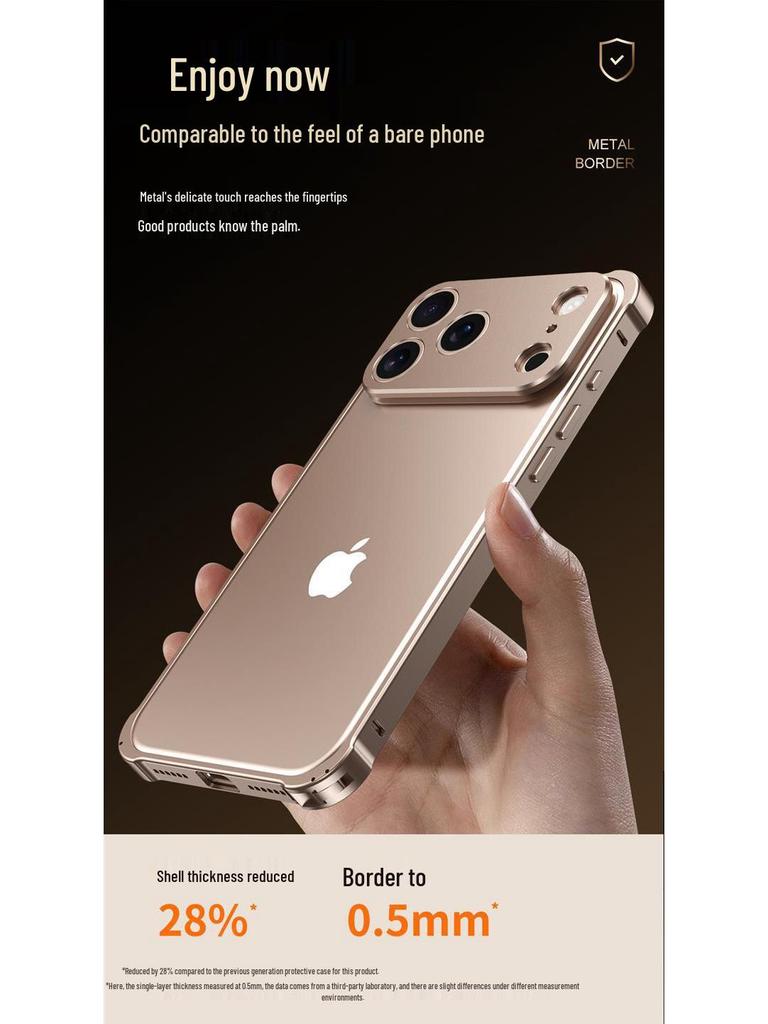 Stilvolle Apple iPhone 17 Metallrahmenhülle: Leichter, wärmeableitender Objektivring aus Aluminiumlegierung für iPhone 16 & 15