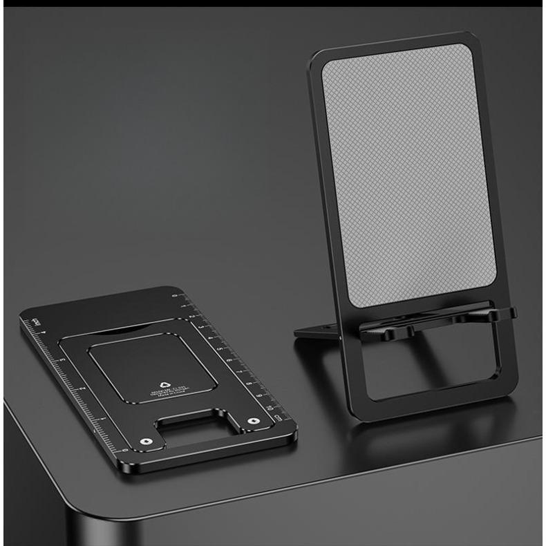 Portable Foldable Phone Stand, Adjustable Desktop Phone Holder for Smartphone & Tablet чёрный