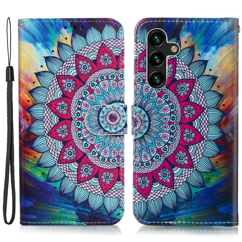 For Samsung Galaxy A56 5G Case Pattern Leather Wallet Phone Cover with Card Holder