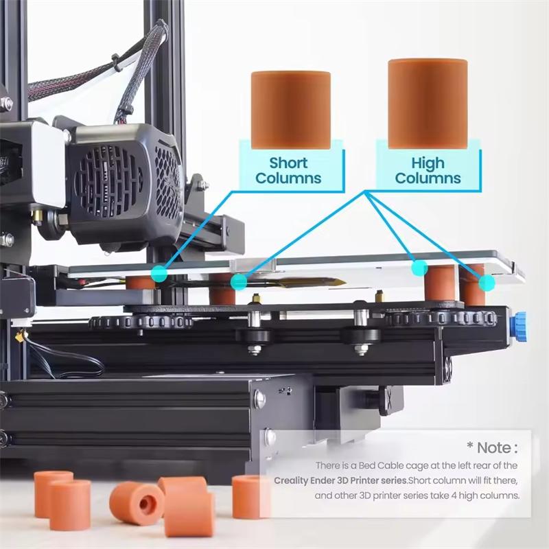 3D Printer Part Hot Bed Leveling Column Silicone Solid Spacer Platform Leveler for CR10 Ender 3 V2 Prusa Anycubic Series Heatbed