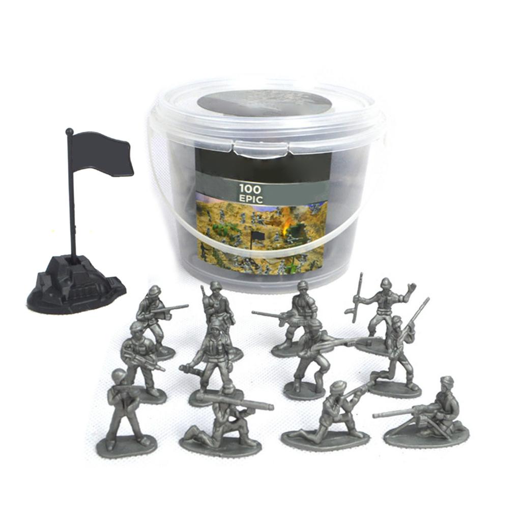 100PCS Children Toy Mini Military Soldiers Figures Models Playset Desk Decor Toddler Army Men Kids Toy Gift Accessories