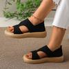 Women Roman Sandals   Summer with One Strap Soft Bottom Sandals Beach Leisure Two-wear Flat Sandals Roman Shoes for Women