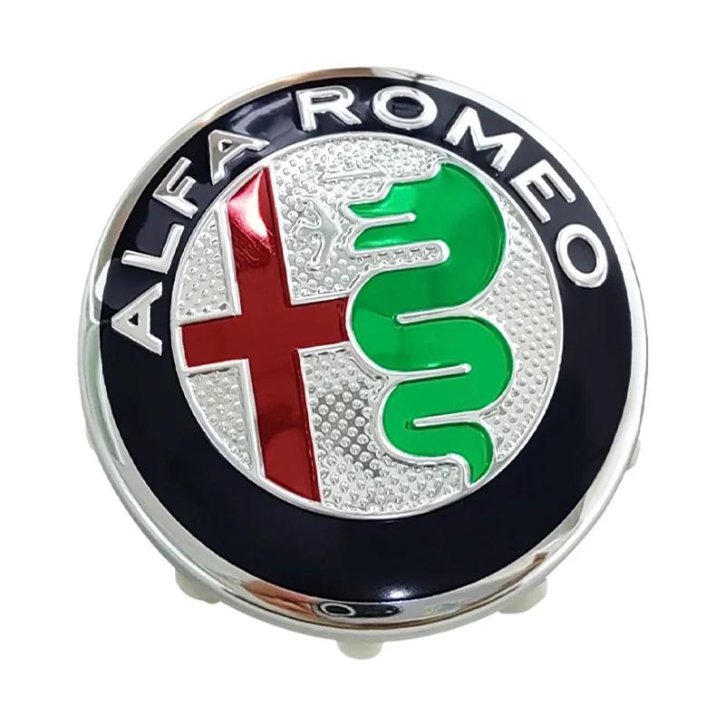 

For Alfa Romeo 4pcs 58mm Car Wheel Rims Hub Center Caps for Alfa Romeo Logo Giulietta Mto Giulia GT 159 147 156 166 Stelvio Brer