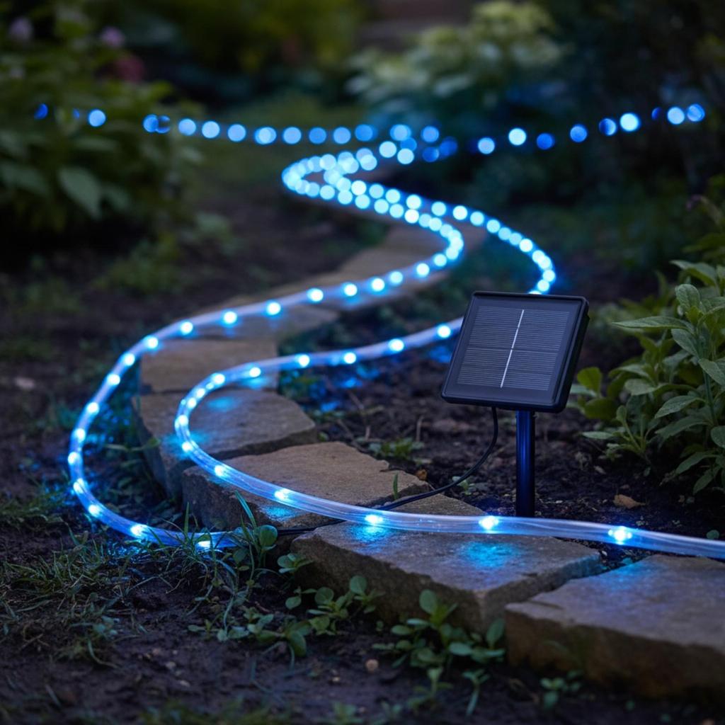 Solar-Powered Decorative Tube String Light IP65 Water-Resistant 100 LED Solar
