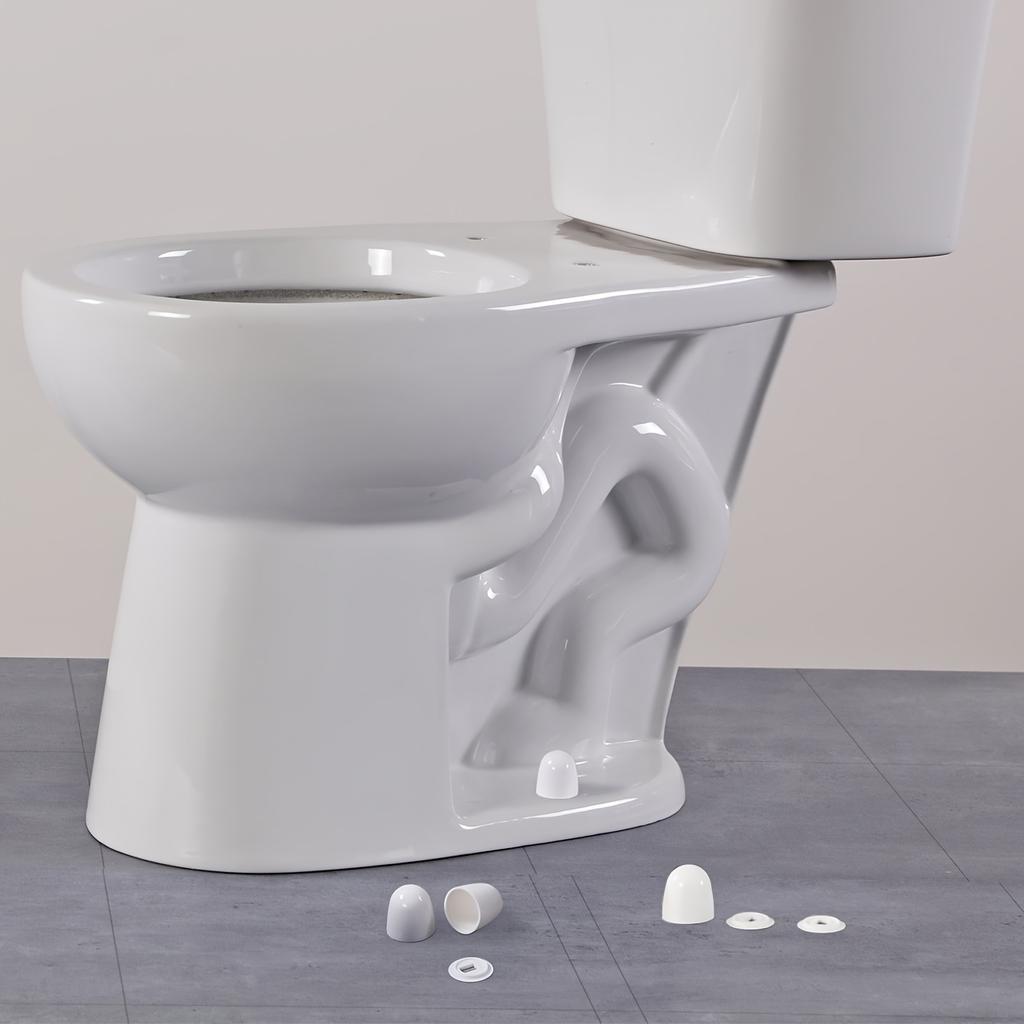 4pcs Universal Toilet Bolt Covers, Round Plastic Push-in Toilet Bolt Covers With Extra Washers, Easy To Install, 1.44 Inches Height