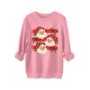 Womens Thick Hoodie Leopard Print Bow Santa Snowflake Graphic Round Neck Loose Fit Casual Winter Sweatshirt