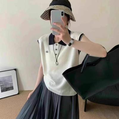 Polo Collar Women's Multicolored Knitted Short-sleeved Loose Lapel Slimming Top T-shirt Base Layer