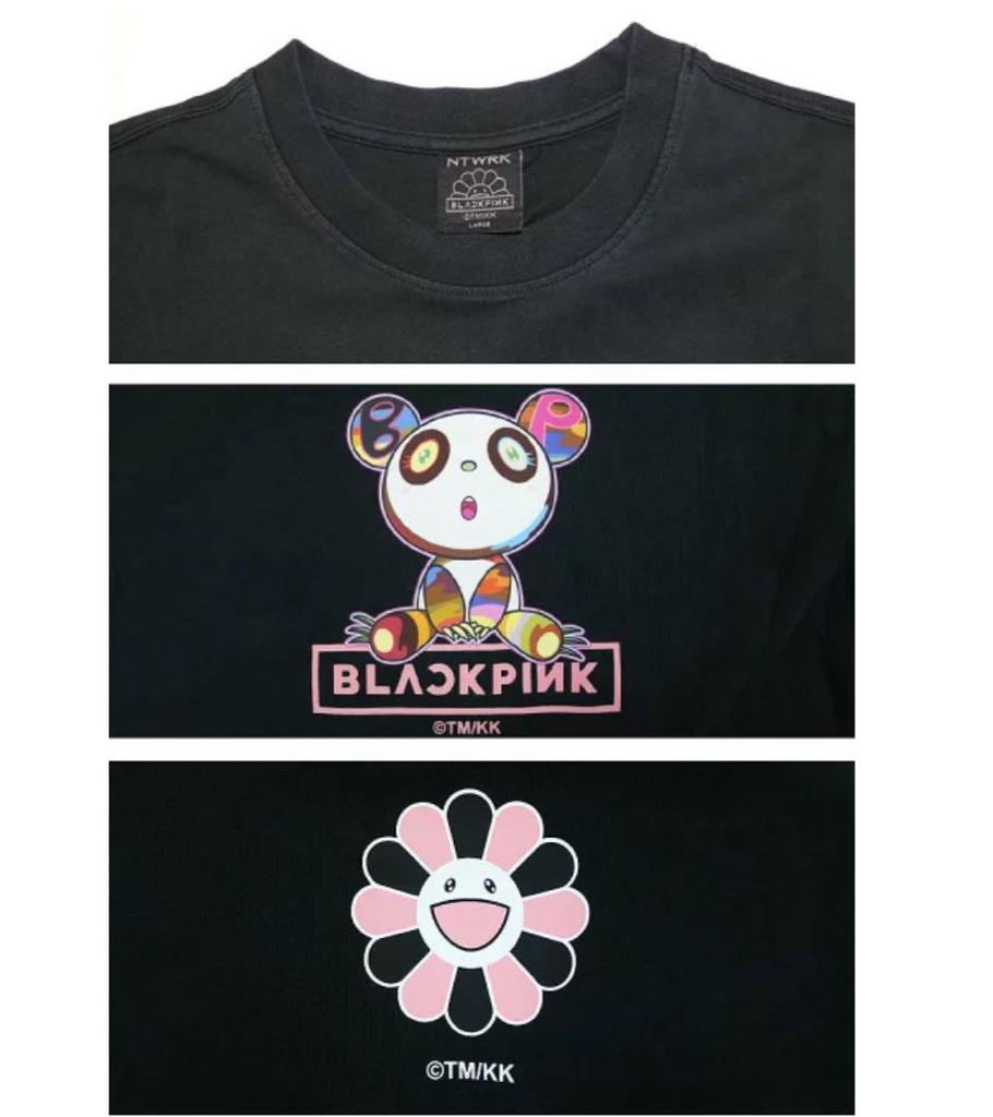 [USED] Takashi Murakami X BLACKPINK Collaboration T-shirt SIGNATURE Black M