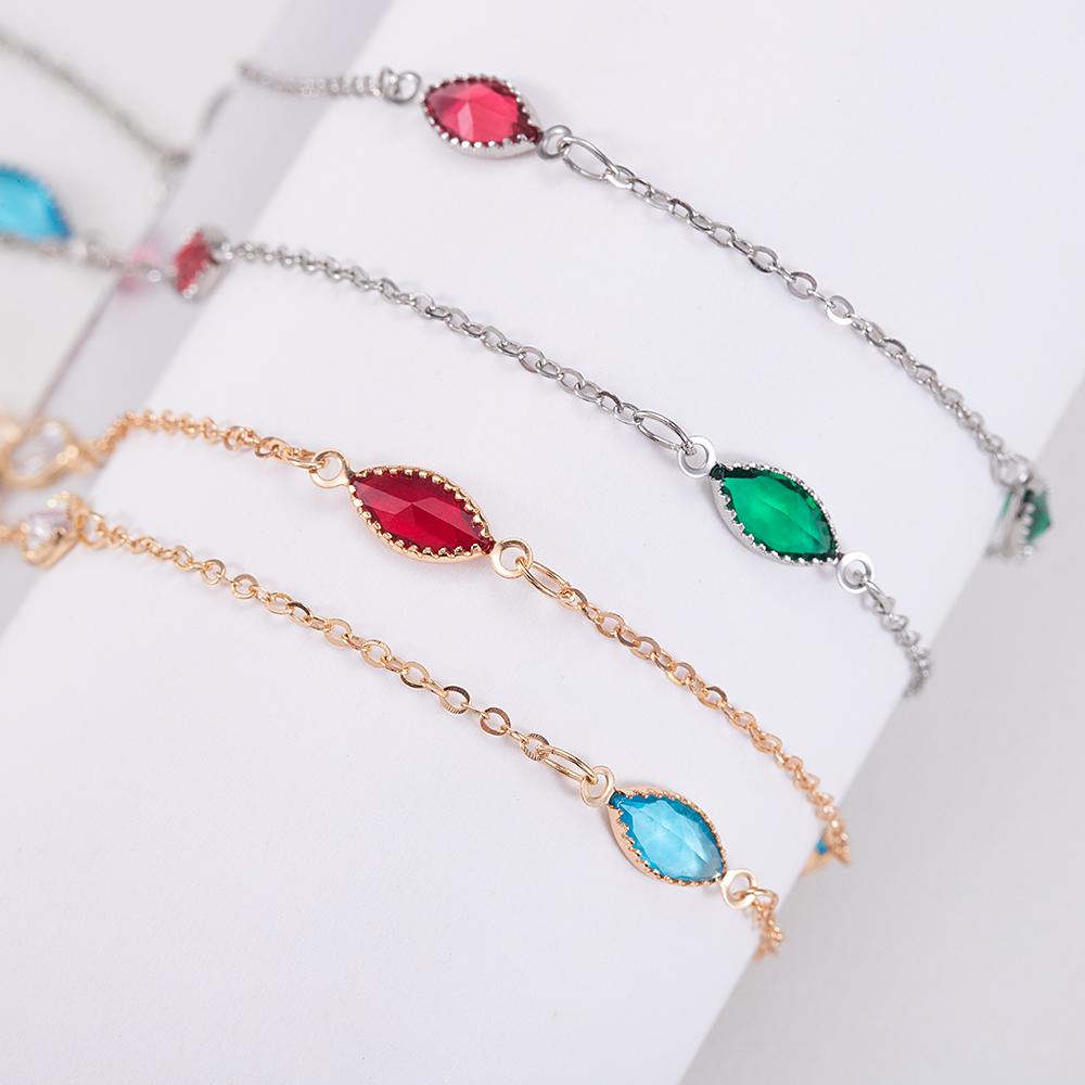 1Meter Crystal Glass Bead Copper Chains for Bracelet Necklace Jewelry Making DIY Colorful Charms Bohamian Handmade Accessories