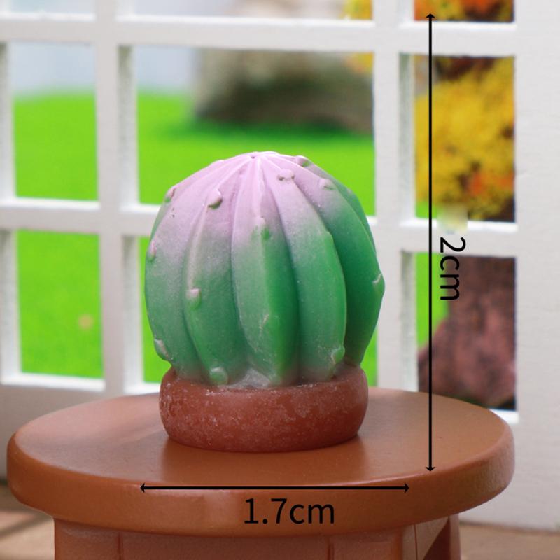 Simulation Cactus Succulent Potted Plant Micro Landscape Figurine Miniature Mini Ornaments Diy Home Desktop Decorations Crafts