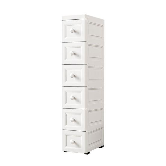 Slim Storage Cabinet Multi-Tier Tall Narrow Storage Cabinet with Wheels Drawers Rolling Multi-Drawer Organizer for Small Spaces Bathroom Bedroom