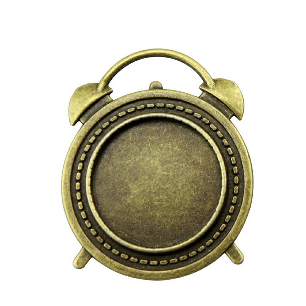 10 Stück 20mm Innenmaß Antik-Bronze Farbe 34 Stil Cabochon Fassung Anhänger Passend für 20mm Glas Cabochon