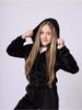 Girls' Sports Hat Velvet Suit Casual Sweatshirt Two-piece Suit