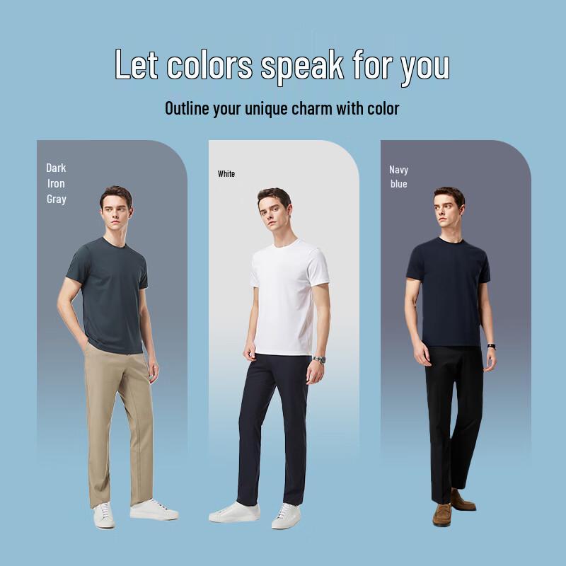 YaGeEr Men's Business Casual Short Sleeve T-Shirt