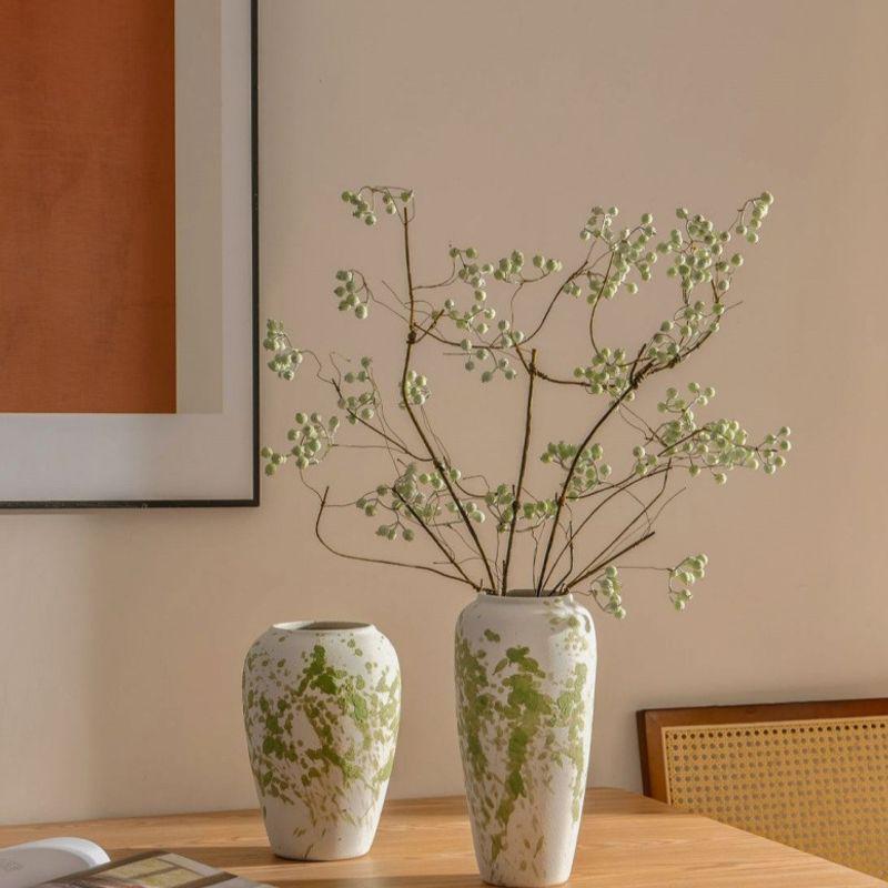 Wabi-Sabi Style Retro Ceramic Vase for Living Room Decor