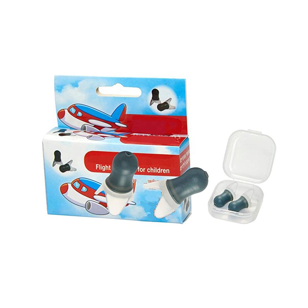 Longen ES3109 Soft Silicone Rubber Earplugs for Children/Smaller Ears 32dB Noise Reduction Airplane Travel Hearing Protection 32dB синий