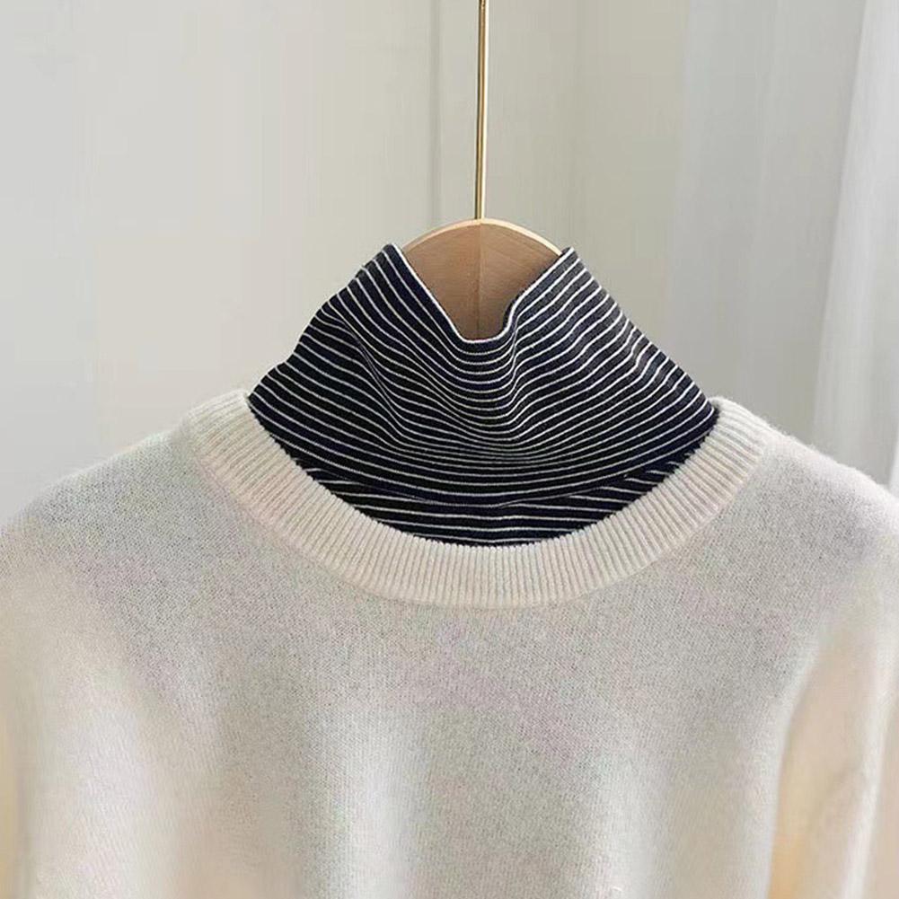 New Winter Modal High Nack Fake Collar Women Solid Detachable Fashion Color Warm Collar Jersey Turtleneck Elastic