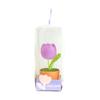 Artificial Knitted Tulips Flower Potted Hand Woven Crochet Flower Tulips Plant Desktop Ornament Home Decorations