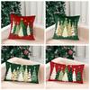 Home Textile Christmas Pillow Cover Xmas Trees Pattern Breathable Christmas Tree Pillow Cover Comfortable Cushion Cover