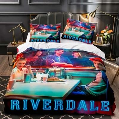 Luxuriöses neues 3D-Druck Film Riverdale Bettwäsche-Set Teenager Jungen Bettbezug-Set mit Kissenbezug Einzelbett Queen-Size King-Size Doppelbett