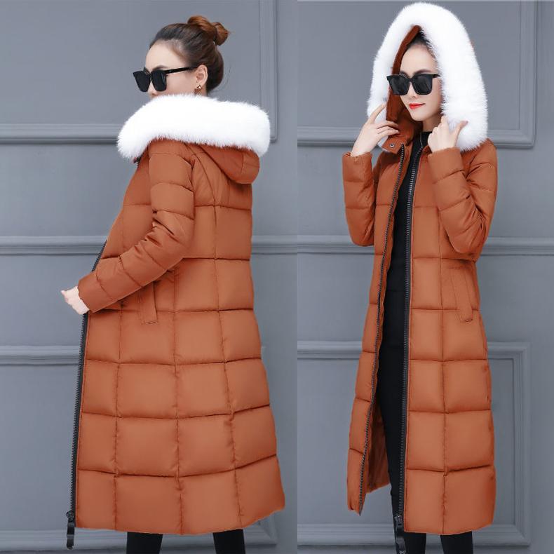 Winter Clothes Down Padded Jacket Women New Mid-length Thick Fur Collar Padded Jacket