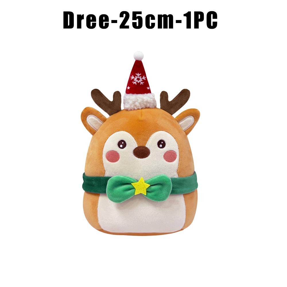 1/3/6PCS Santa Snowman Reindeer Plush Pillow Toys Capybara Stuffed Animal Christmas Home Decor Gifts