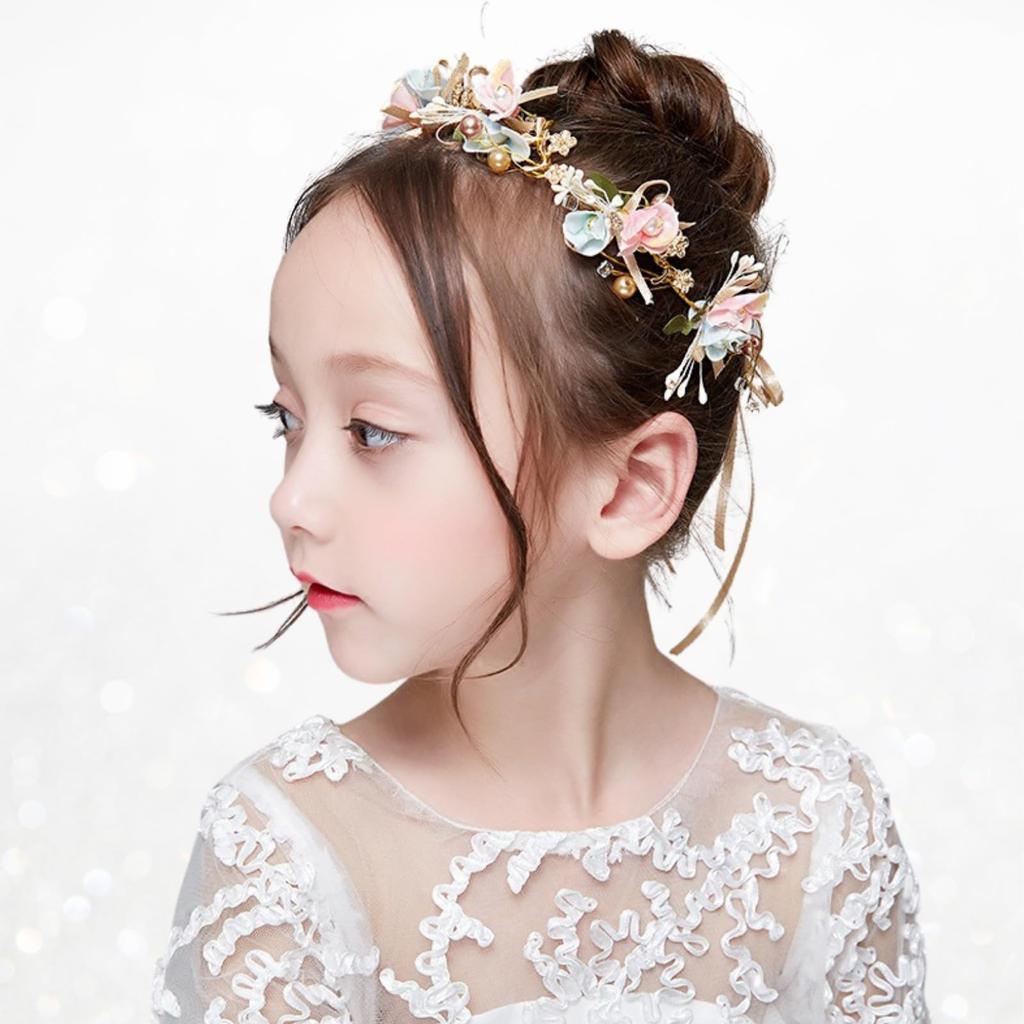 [MajuMaju] Hair Accessory, Piano Recital Headpiece, Handmade, Arranged Hair Ornament for Girls and Children (B) (PMA31)