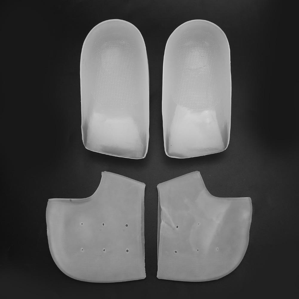 Height Lifting Heel Pad Increase Socks Foot Insole Cushion Taller Insert With Heel Cover