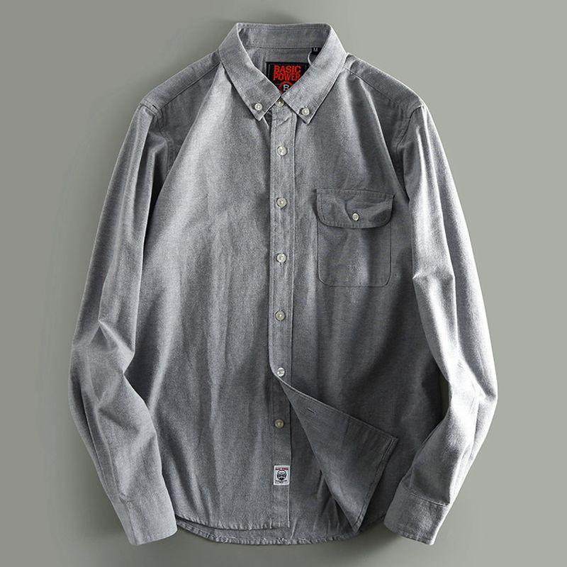 Goods Tail Goods Overplus Order Original Order Withdraw from Cupboard More Than Long Sleeve Oxford Cloth Shirts Spring and Autumn Men's Shirt Fashion