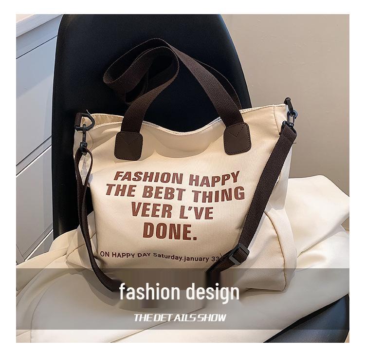 2023 Women's Fashion: Large Capacity Canvas Shoulder Bag - Japanese Style