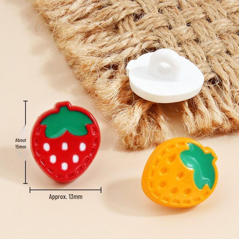 Children's Colorful Strawberry Button Cardigan Sweater