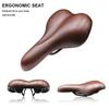 Bicycle Saddle Thicken PU Leather Sponge Shockproof Mountain Road Bike Soft Comfortable Seat Cushion Cycling Accessories