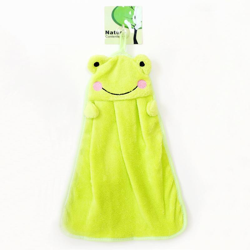 

Детское подвесное полотенце для рук с вышивкой, полотенце для ручной стирки зелёный