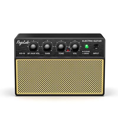 Mini Amplificador de Guitarra de 10W para Prática, Bluetooth, Canais CleanOverdrive e Eve, Entrada para Fone de Ouvido