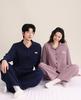 House Yayoi Long Solid Plus Sizes Perfect for Hospital and Maternity Size L Women's Double-Gauze Pajamas, Cotton, Sleeves, Cute, Soft, Loose-Fitting,