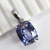 Natural Blue Sapphire Pendant 23 Ct 925 Sterling Silver Jewelry September Birthday Birthstone