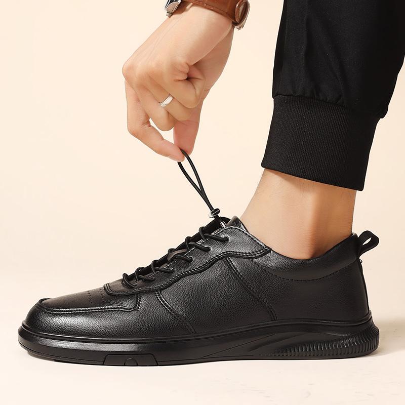 Fashion Designer Brand Men's Genuine Leather Casual Shoes Minimalist Small White Shoes High Quality Versatile Men's Running Shoes