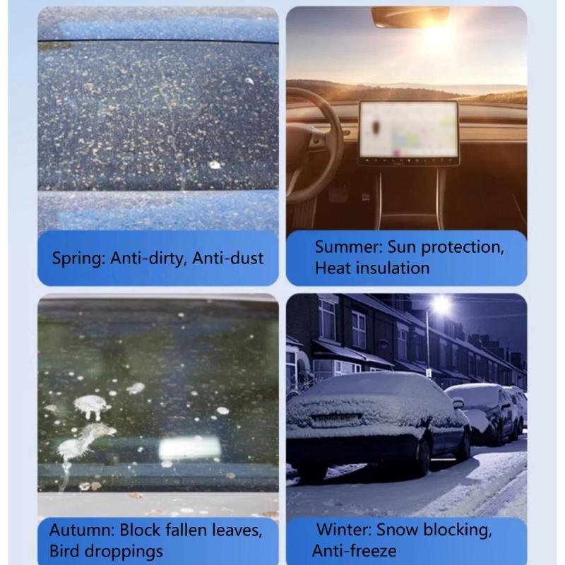 Ganzjahres-Autoscheibenabdeckung zum Blockieren von Schnee und Reflektieren von Sonne Große Abdeckung Schnelle Installation Design