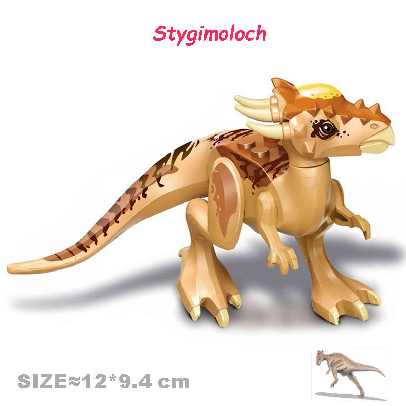 Non-Toxic Jurassic Dinosaurs World Velociraptor Triceratops Indominus T-Rex Model Building Blocks Assemble Educational Toys For Kids Gifts