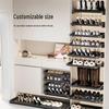 Shoe Cabinet with Kick Drawer and Slide Rail for Hallway