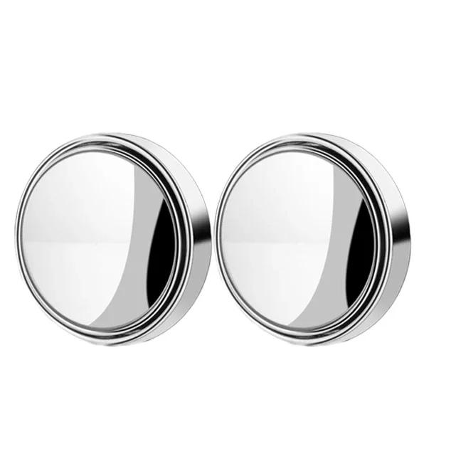 2Pcs 360 Degree Adjustable Blind Spot Mirror Car Auxiliary Rearview Convex Mirror Round Frame Wide Angle Mirrors for Car Reverse