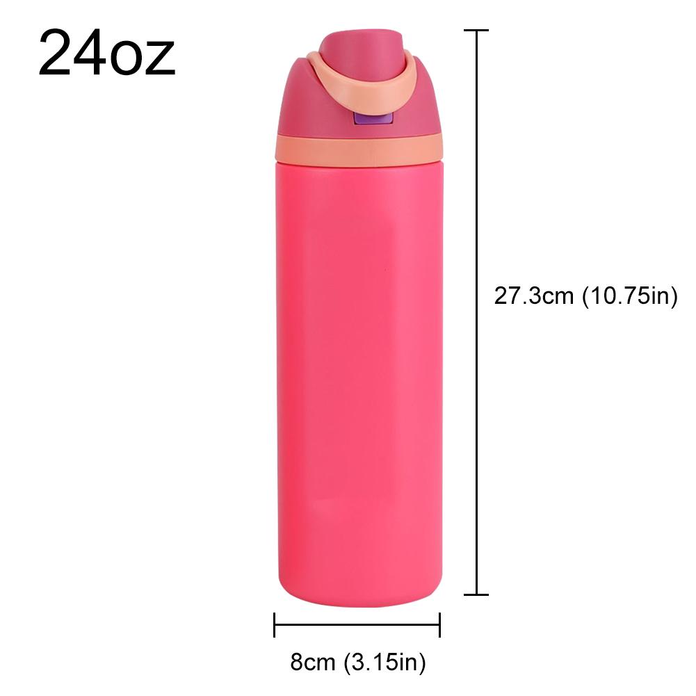 24/32oz Straw Insulated Tumbler with Handle Vacuum Insulated Cup 304 Stainless Steel Vacuum Thermal Insulated Mug for Women Men