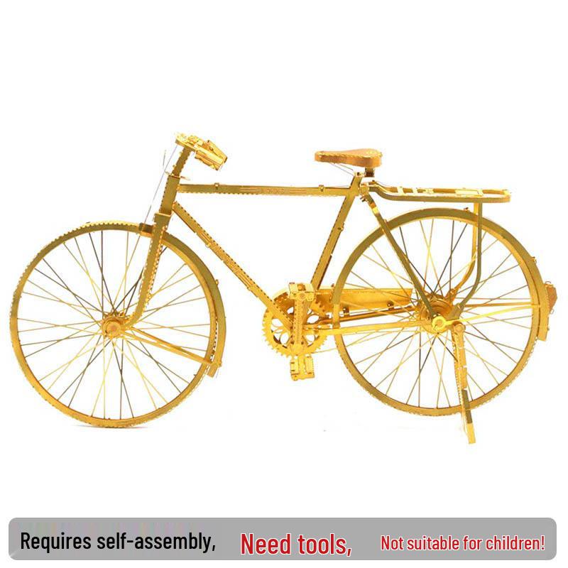 Retro 3D Metal Bicycle Puzzle: DIY Nostalgic Handmade Assembly Model