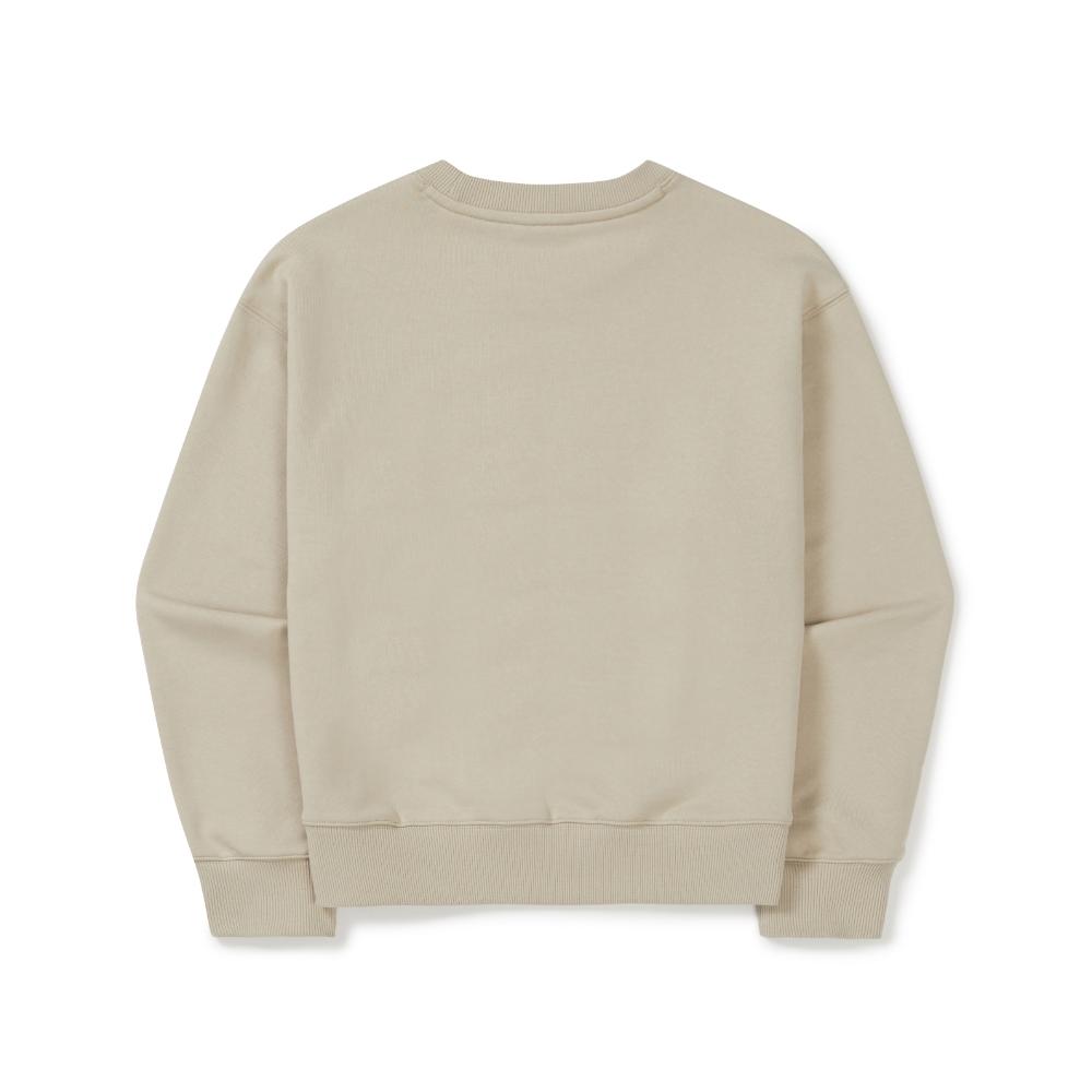 [Snowpeak] Women's Lettering Semi-Crop Sweatshirt Beige (S25FWFHT63)