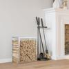 VidaXL Firewood Rack 50x28x56 Cm Stainless Steel 357859