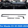 Accessories For Mazda CX-30 CX30     2024 Carbon Fiber Interior Center Console Dashboard Panel Strip Cover Trim